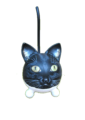 The Painted Kitty Urn in Black and White
