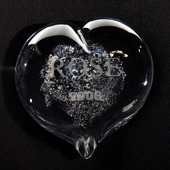 Keepsake Glass Heart Urns