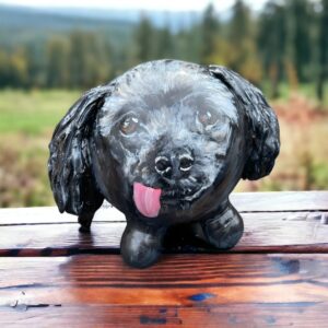 Custom Painted Portrait Urn for Dog