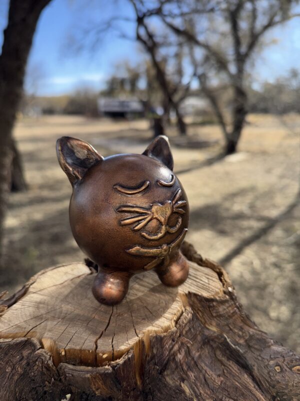 Readymade Sweet Simple Kitty Cat Urn with Tie - Image 2