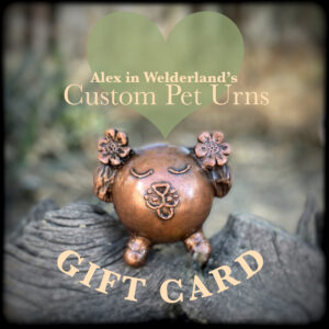 Gift card for custom pet urn