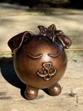 Readymade Single Flower Petal Puppy Cremation Urn-Medium Dog